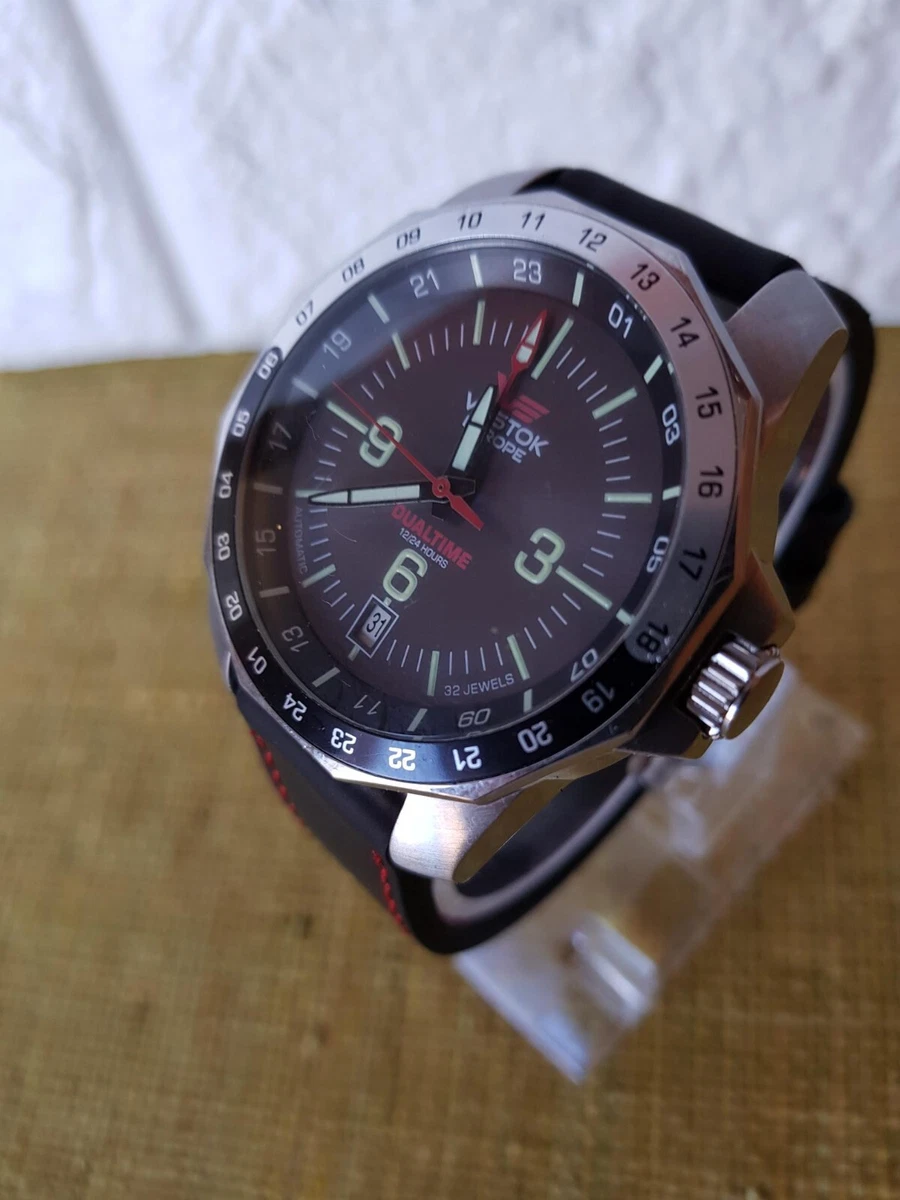 Vostok europe dual shop time automatic watch