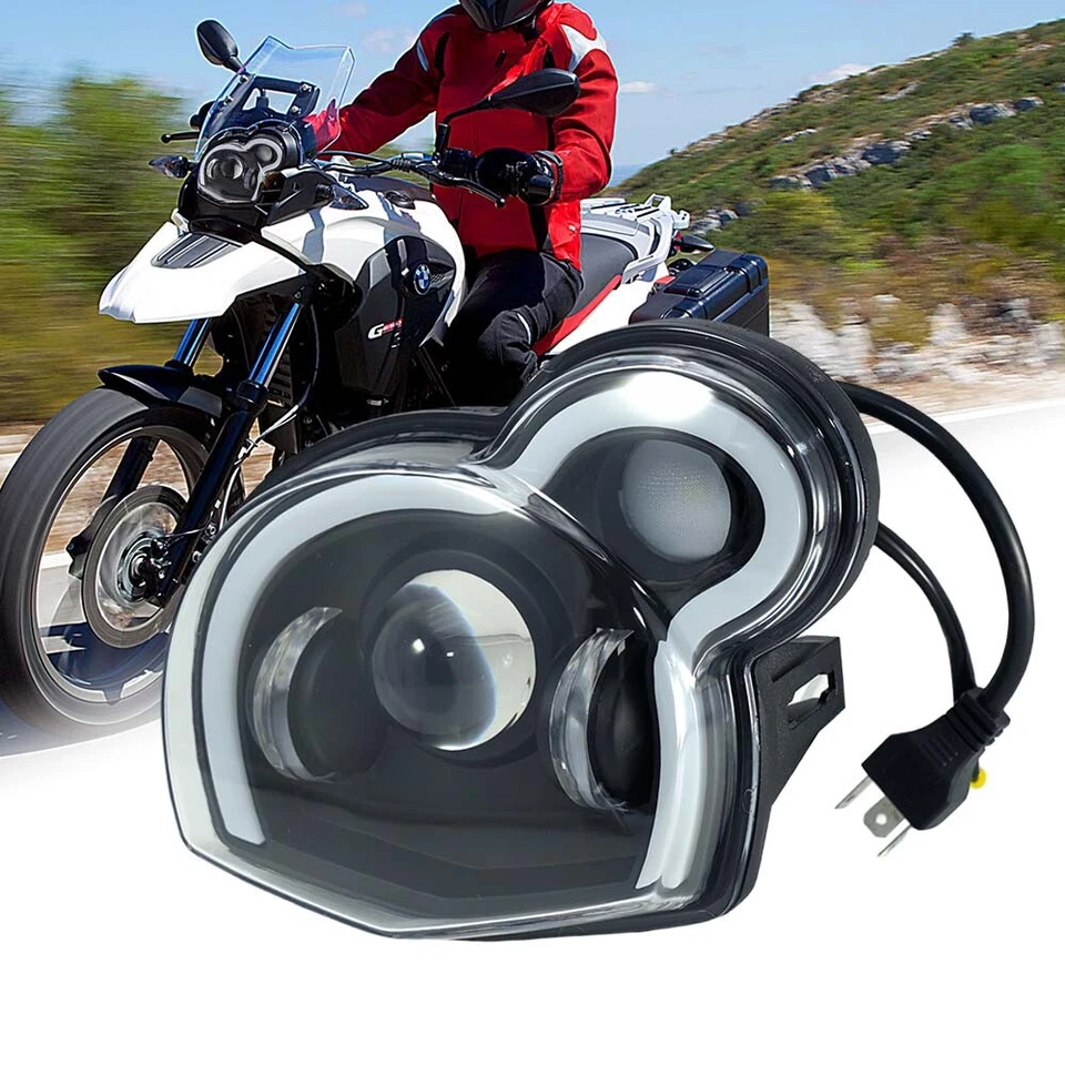 LED Headlight Assembly Hi/Lo Beam For BMW G650GS Sertao 2009-2016 F650GS 2000-07 - Image 2 of 4