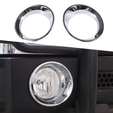 2pc Front Bumper Fog Light Lamp Chrome Cover Trim For Hummer H3 2006-2010 Sliver 2pc Front Bumper Fog Light Lamp Chrome Cover Trim For Hummer H3 2006-2010 Sliver