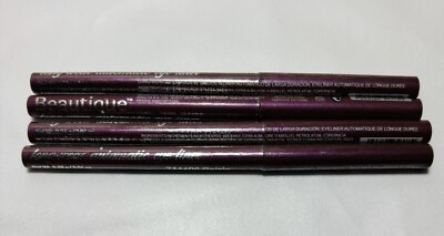 Lot of 4 Beautique Long-Wear Automatic Eyeliner 714406 Raisin Sealed
