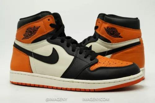 AIR JORDAN 1 RETRO HIGH OG USED SIZE 11 SHATTERED BACKBOARD 555088 005