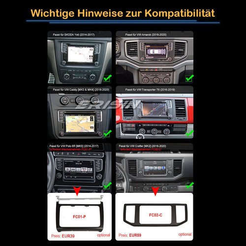 9" Android 13 64GB Autoradio DAB+GPS Navi Für VW Crafter ŠKODA Amarok Caddy Polo - Bild 15 von 24