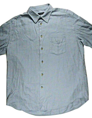 Canali  Shirt Mens XL Chambray Blue Cotton Made in Italy Designer - Picture 1 of 10