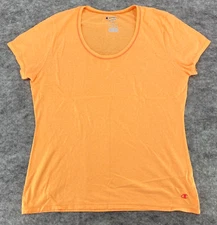 Champion Authentic Womens T-Shirt Large Orange Short Sleeve Scoop Neck Tee Top