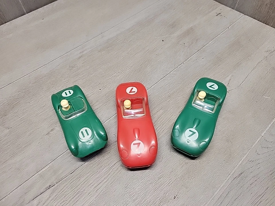 Lote De Colección De 3 Juguetes MARX Coche De Carreras Ranura 1/32 - Rojo 7 Y Verde7, 11 Sin Probar Foto 2 de 4