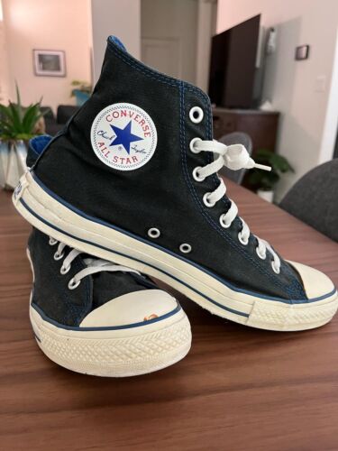Size 10 Mens - Converse All Star Hi Tops Navy Blue - 1K744 - Picture 1 of 7