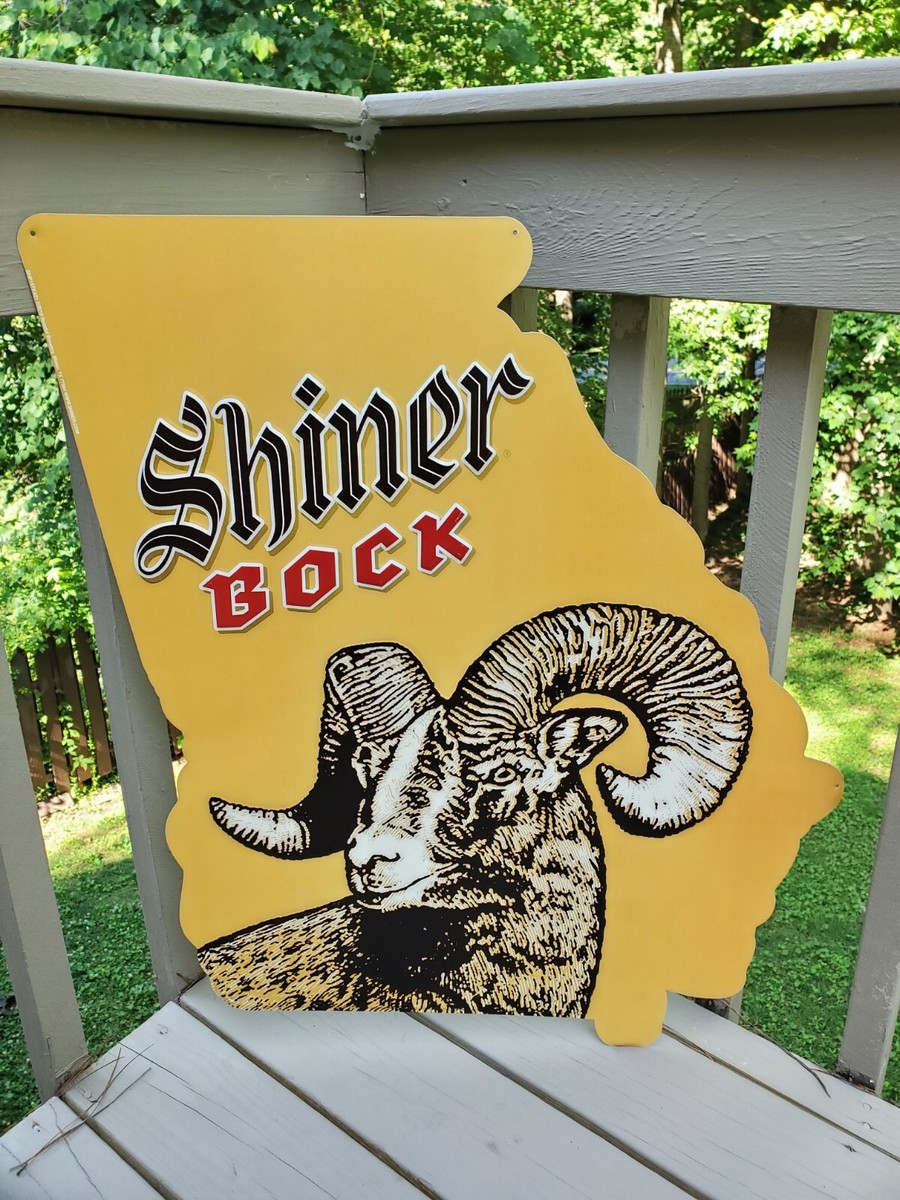 Shiner Bockクラフトビール看板縦長さ　79　横　49.5 Shiner Bock Beer 2-piece Hanging Cardboard Sign Shiner, Tx