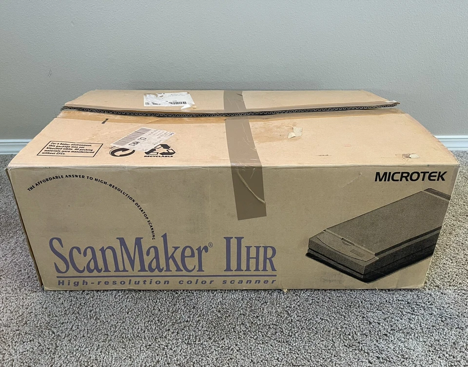 New! Microtek ScanMaker IIHR PC Color Scanner MRS-1200ZS Vintage 1995 SMIIHR - Image 2 of 4
