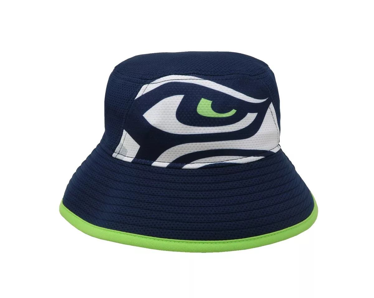 NEW ERA Seattle Seahawks Bucket Hat Navy Blue Green Adult Fishing