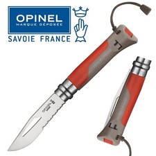 Coltello Chiudibile OPINEL Outdoor n 8 ROSSO Inox Lavoro Campeggio Folding Pesca