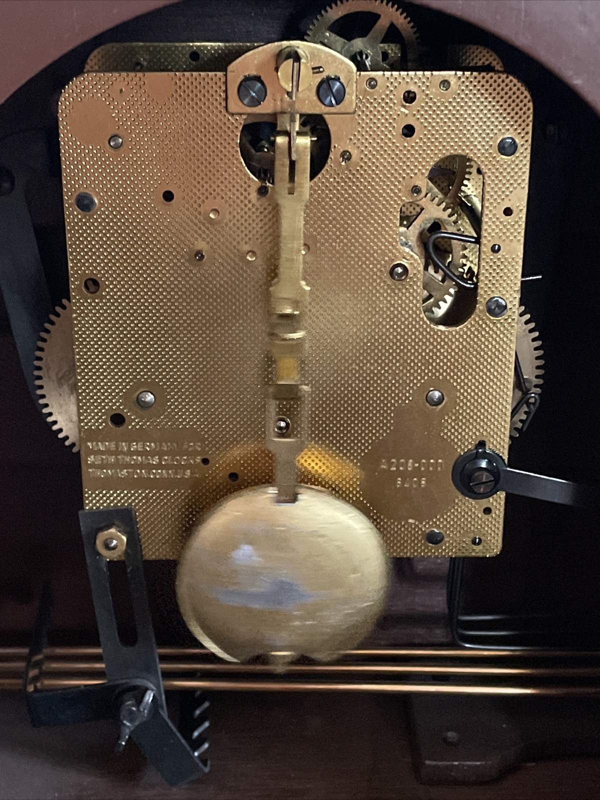 Vintage Seth Thomas Lynton2W MCM Art Deco Mantle 8 Day Clock w/ Key eBay