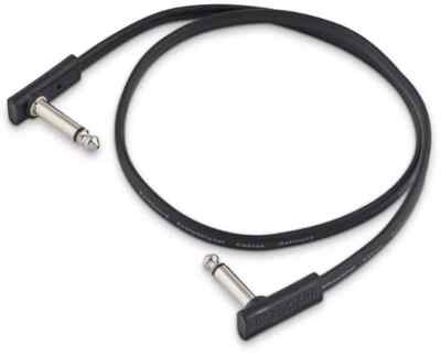 RockBoard Flat Patch Kabel 60 cm Mono unbalanced 6,3mm Mono Klinke Winkelstecker