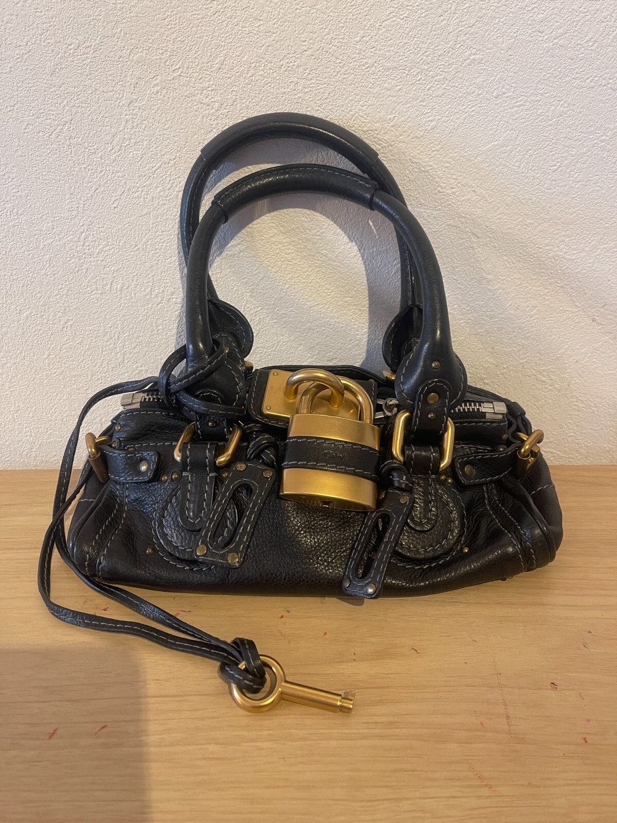 Chloe Archive Hand Bag Enamel Black