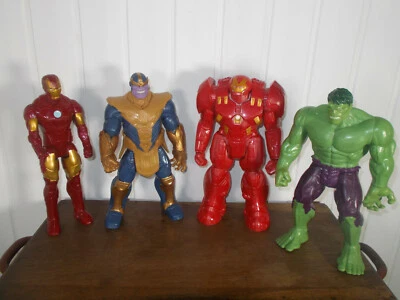 lot 4 Figurine articulée hasbro marvel thanos iron man hulk Hulkbuster - Photo 1/4