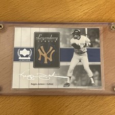 2000 UD Yankees Legends REGGIE JACKSON Legendary Lumber Silver Game Used Bat