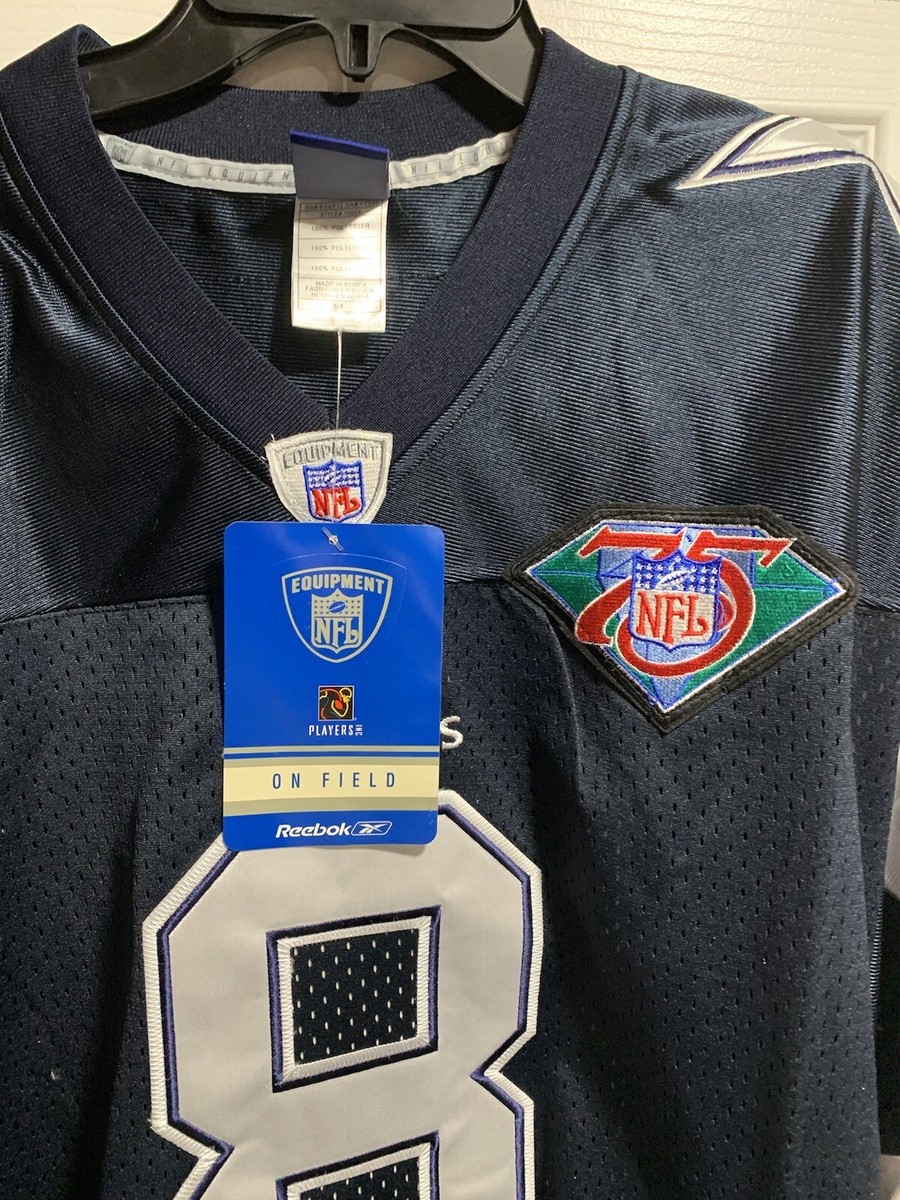 TROY AIKMAN DALLAS COWBOYS NFL 75th REEBOK Jersey Size 56 Vintage