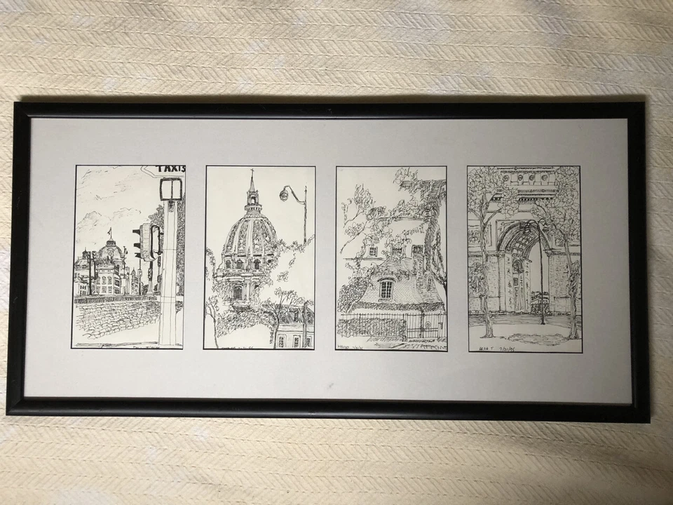 A Paris Love Affair - 4 dibujos a pluma y tinta Foto 2 de 4