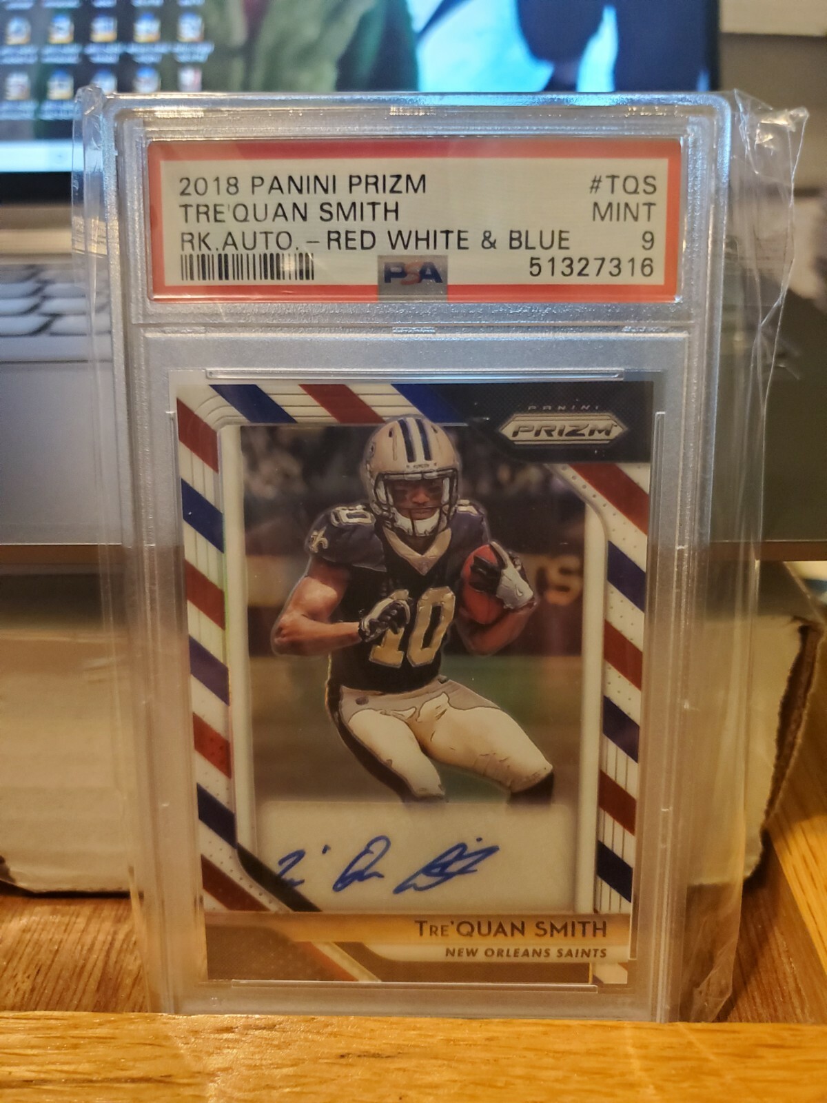 Tre'Quan Smith Panini Prizm Rookie Autographs #TQS Red/White/Blue
