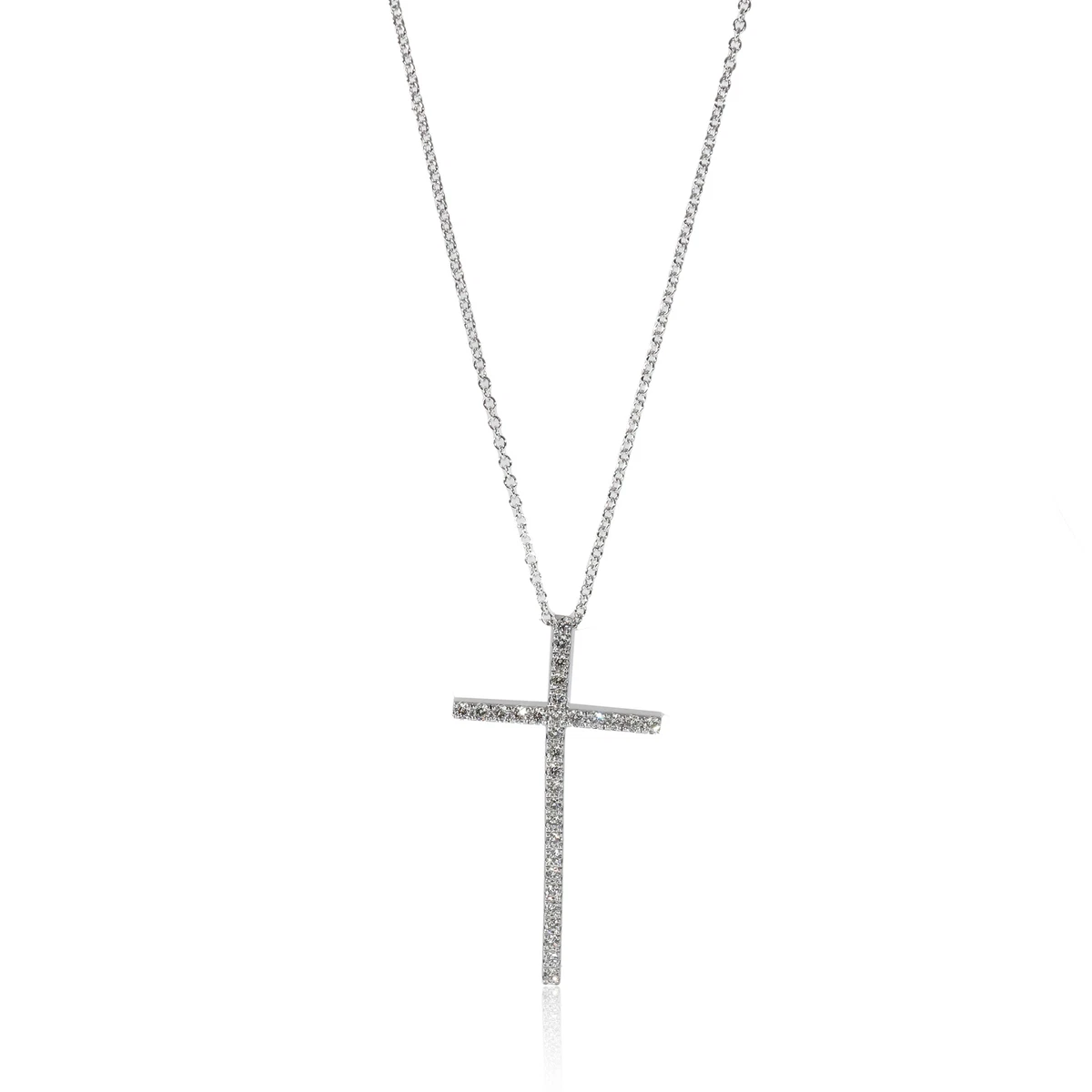 Elsa Peretti® crucifix pendant in 18k gold, 27 mm wide. | Tiffany & Co.