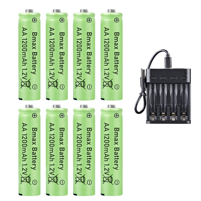 High-Capacity 1200mAh 1.2V AA Rechargeable Batteries for Solar Lights and Flashlights-image