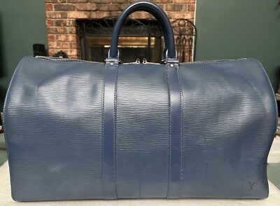 Lv Keepall 45 Blue Lv Duffle Bag Louis Vuitton LV Keepall 45 BLUE