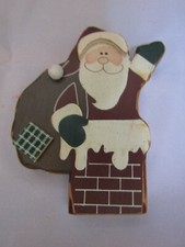 Vintage Wooden Christmas Decorative Santa Claus 4.0 H