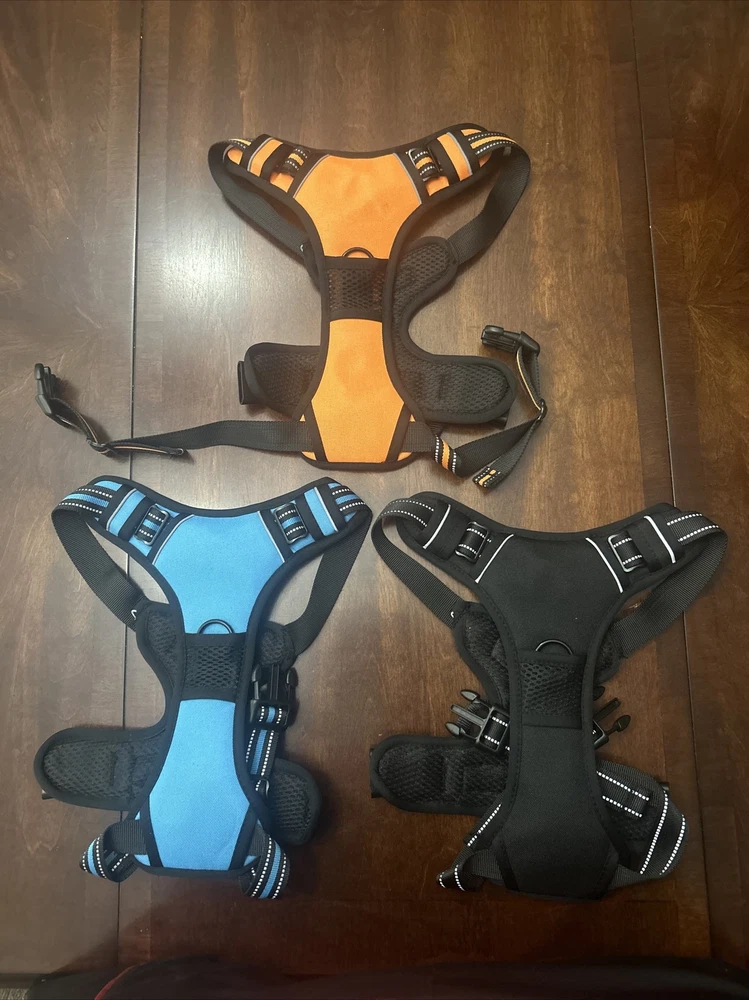 Dog Harness Adjustable Pet Reflective Soft Vest - Black