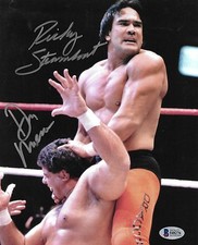 Don Muraco Ricky Steamboat Signed 8x10 Photo BAS Beckett COA WWE Picture Auto'd