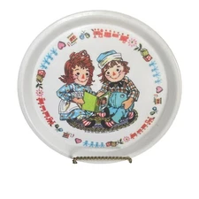 Vintage Raggedy Ann and Andy 1969 Oneida Ware Plastic Children's Plate