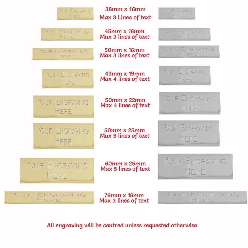 TROPHIES-4-EVERYTHING Gravierte Trophäenplatten/Scheiben verschiedene Größen Gold & Silber KOSTENLOSE GRAVUR