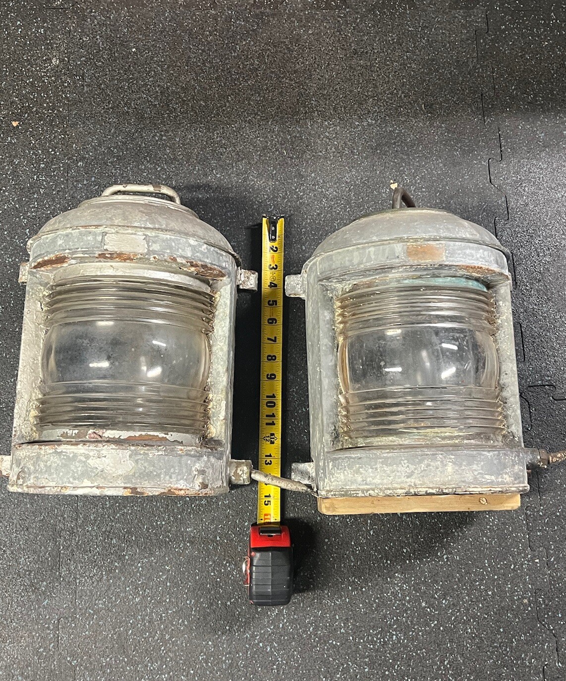 2 Antique Vintage Perko Navigational Ship Lights
