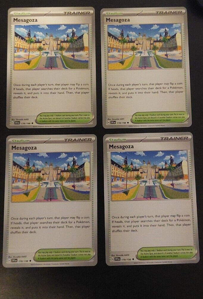 4x Mesagoza 178/198 Pokemon Card TCG Playset