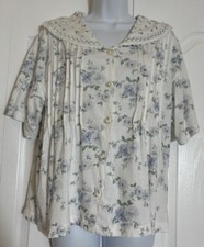 Vintage Aria Nightshirt Sleepwear Pajamas Top cotton COTTAGECORE Women s Small