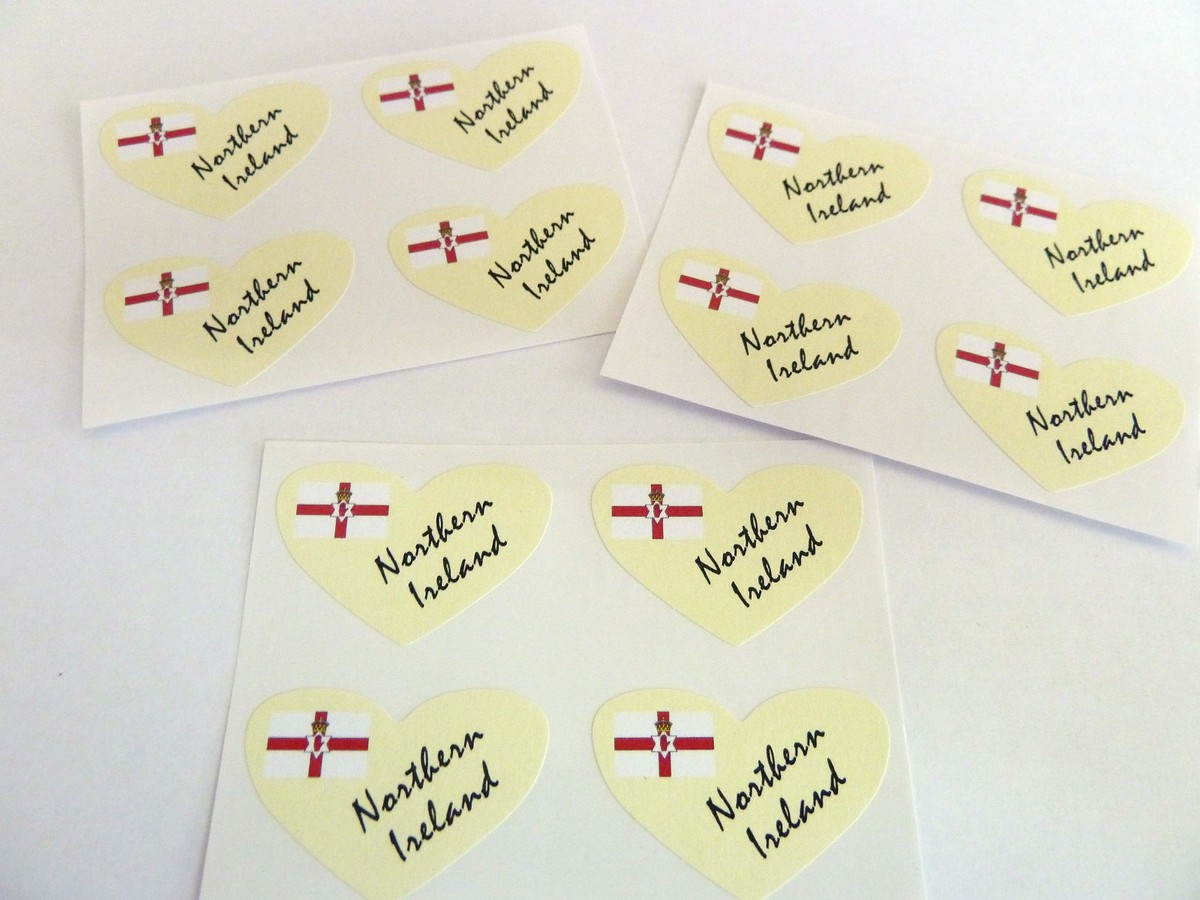 Mini Adesivi Bandiera Ulster (Nord Irlanda): 12 Etichette Rettangolari 33x20mm, Autoadesive, Per Bomboniere, Scrapbooking, Regali - 5