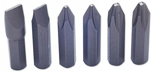 LASER IMPACT DRIVER BIT SET 6 PIECE PHILLIPS SLOTTED LL