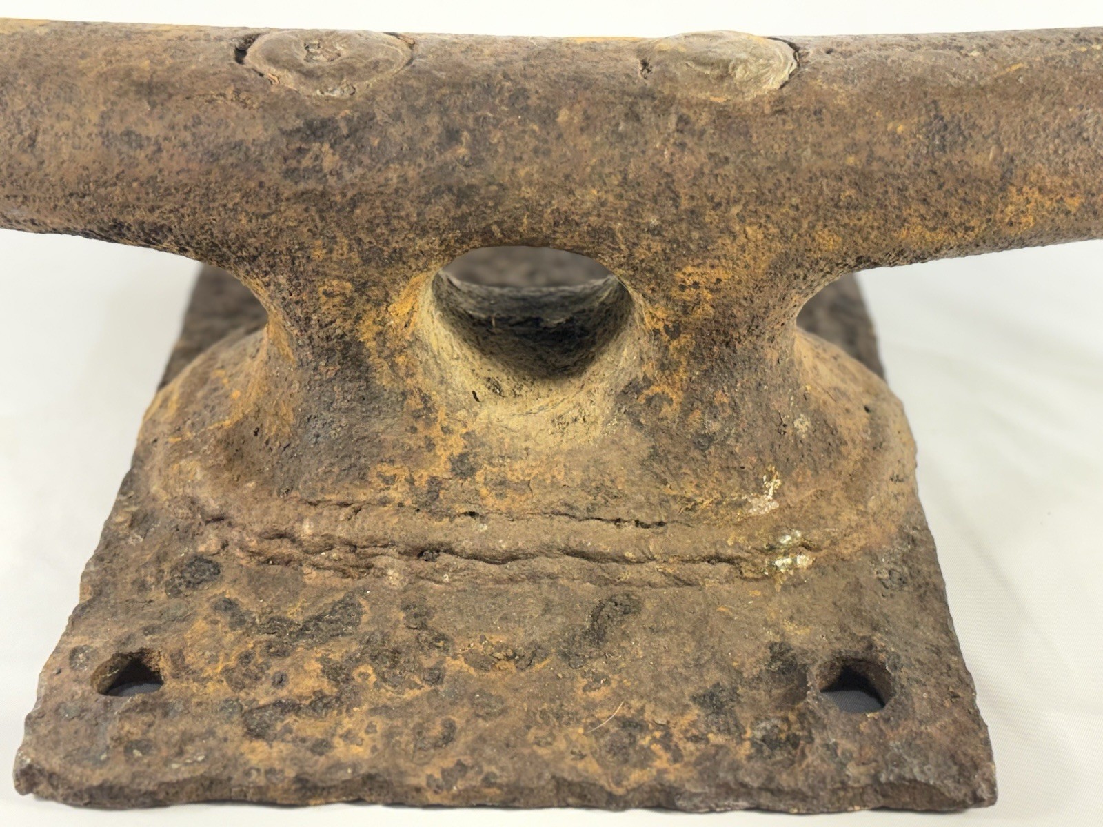 Antique Cast Iron Nautical Dock Cleat 30lb Ship Mooring Boat Rope Tie Marine USA