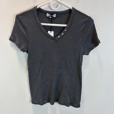NWT Michael Stars Naya Henley Tee Shirt Sz M