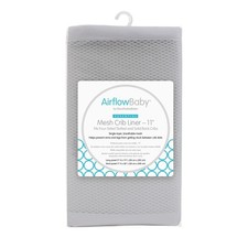 Breathable Mesh Liner for Full-Size Cribs Gray, 11' 