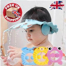 Baby Shower Hat Kids Hair Wash Cap Adjustable Ear Protection Safe Shampoo Visor