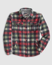 johnnie-O Kids Gilroy Jr. Flannel Button Up Shirt Malibu Red Size 10
