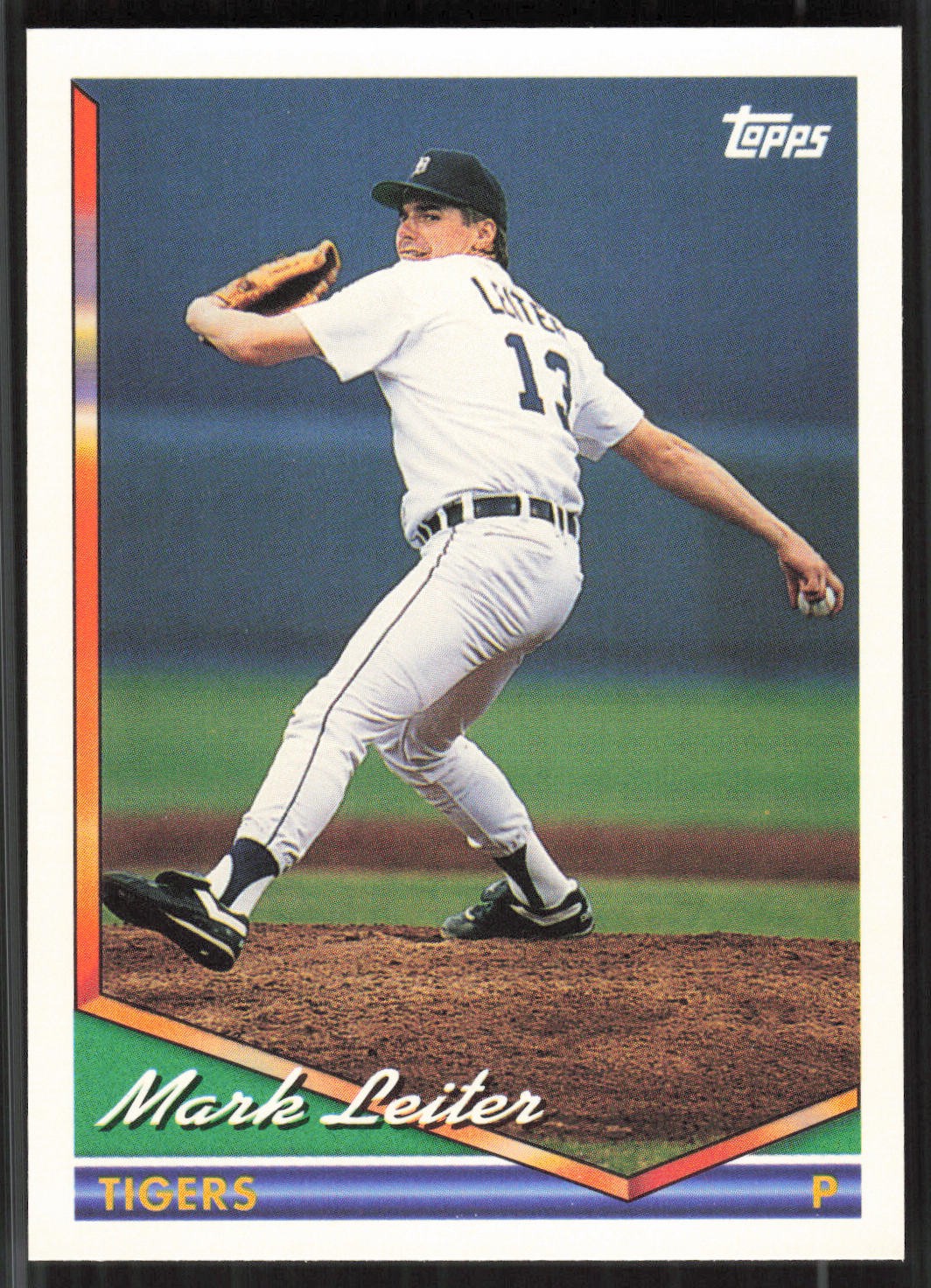 Mark Leiter, 1994 Topps, #133, Detroit Tigers,