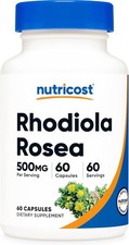 Nutricost Rhodiola Rosea 500mg, 60 Vegetarian Capsules - Gluten Free and Non-GMO
