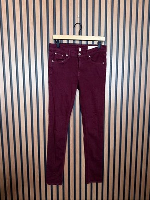 Rag & Bone Jeans 27 Women s Red Skinny Cotton Stretch High Waisted