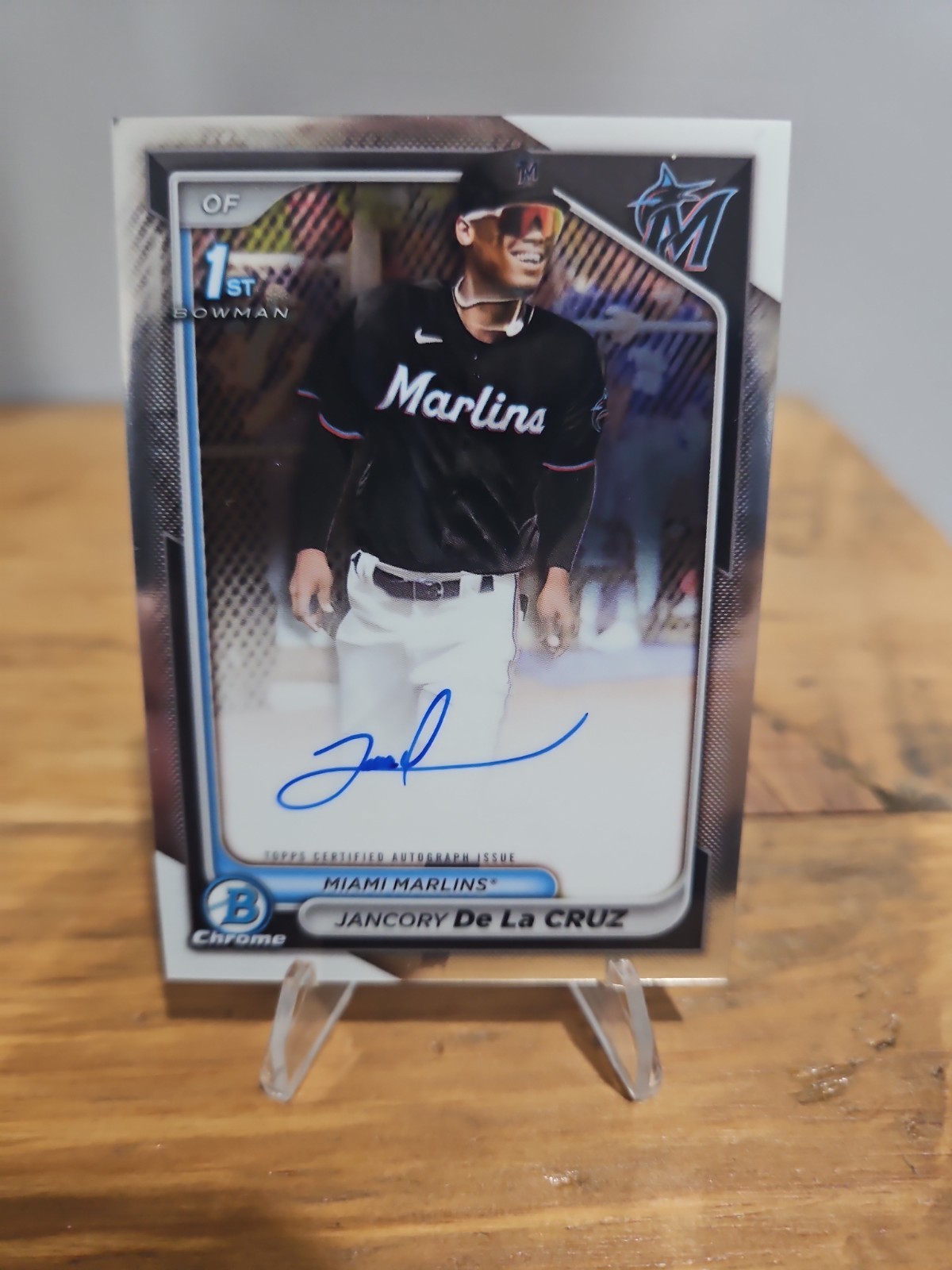 2024 Bowman Chrome Jancory De La Cruz Auto 1st Prospect #CPA-JDL Marlins view 1