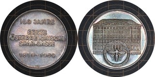 150 Years of the Austrian Savings Bank 900 Silver Austria Medal