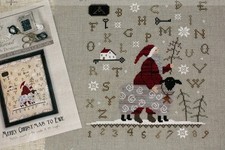 Frohe Weihnachten Sampler - Kreuzstich Muster ABC Primitiv Diagramm