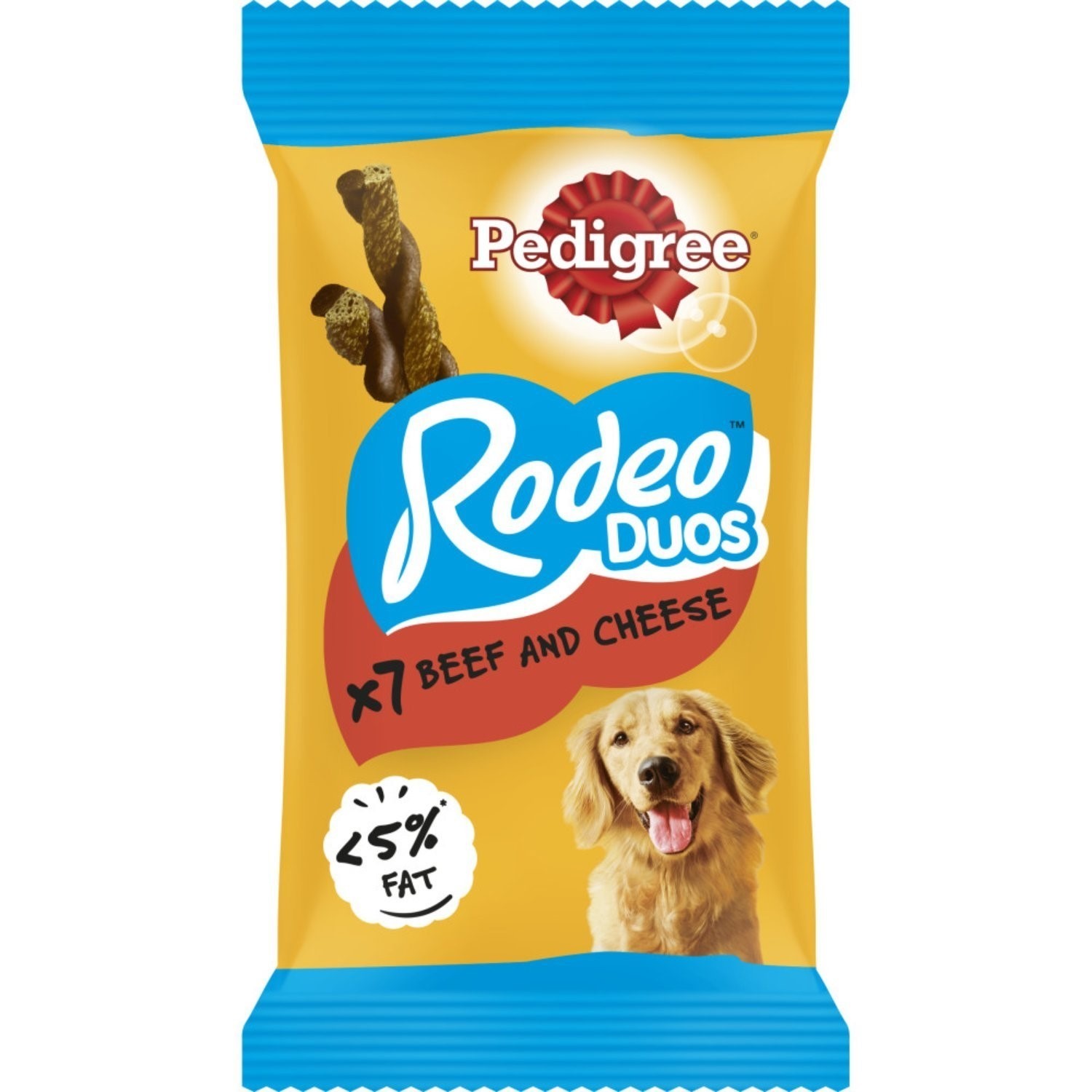 140 Pedigree Rodeo Duos Dog Treats Beef & Cheese Dog Chews (20x123g)