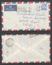 1967 Fritzington Cumberland Arrival Postmark. Falmouth Cornwall Slogan Cover