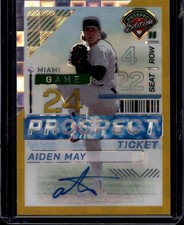 2024 Panini Prospect Edition #8 Aiden May Pandora Gold FOTL Signatures Holo #/3