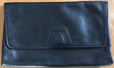 Clutch, schwarz,  Leder, von Margot Haak, gebraucht